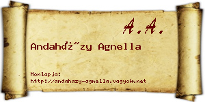 Andaházy Agnella névjegykártya